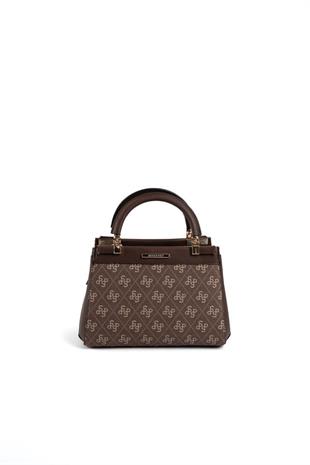 Silver & Polo SP1193 Kadın El Çantası Monogram Kahve-Kahve