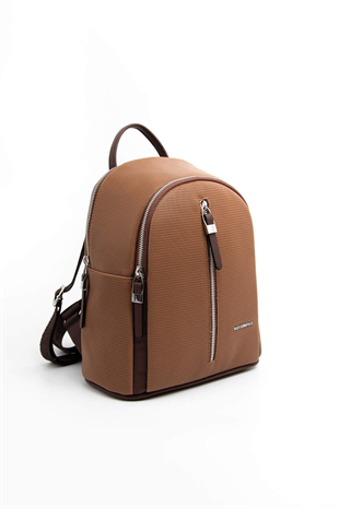Silver & Polo SP901 Kadın Sırt Çantası Petek Karamel-Kahve
