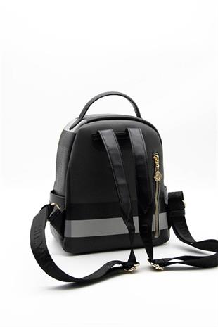 Silver & Polo SP1061 Kadın Sırt Çantası Ekose Siyah