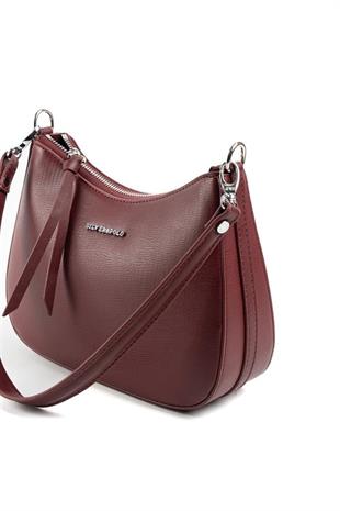 Silver & Polo SP1259 Kadın Omuz Çantası Düz Bordo