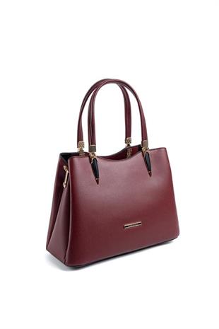 Silver & Polo SP1205 Kadın El Çantası Düz Bordo