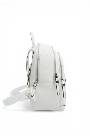 Silver & Polo SP1265 Kadın Sırt Çantası Petek Beyaz-Beyaz