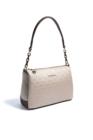 Silver & Polo SP910 Kadın Çapraz Çanta Logolu Nut-Kahve