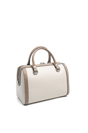 Silver & Polo SP1091 Kadın El Çantası Düz Bej-Latte