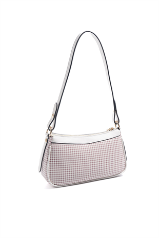 Silver & Polo SP1274 Kadın Çapraz Çanta King Desen Bordo-Kemik