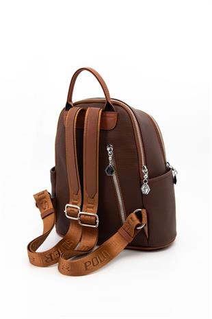 Silver & Polo SP1161 Kadın Sırt Çantası Petek Kahve-Taba