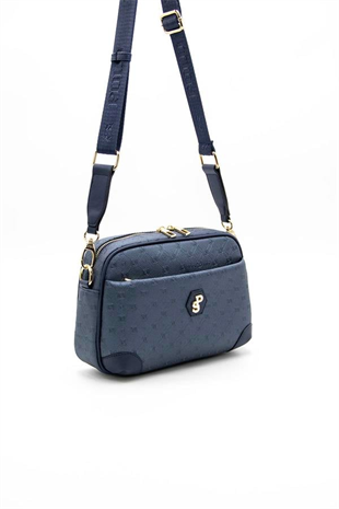 Silver & Polo SP1094 Kadın Çapraz Çanta Logolu Lacivert-Lacivert