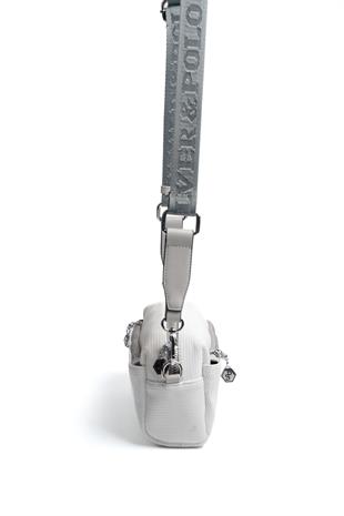 Silver & Polo Beyaz - A.gri SP1142 Kadın Çapraz Çanta