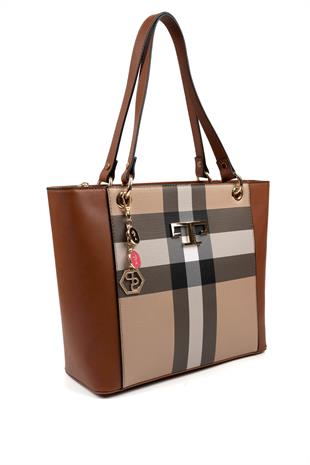 Silver & Polo Bej - Taba SP1176 Kadın Omuz Çantası