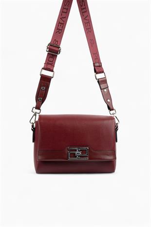Silver & Polo SP1257 Kadın Çapraz Çanta Düz Bordo