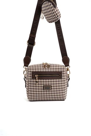 Silver & Polo Kahve Sarı - Kahve SP1038 Kadın Çapraz Çanta