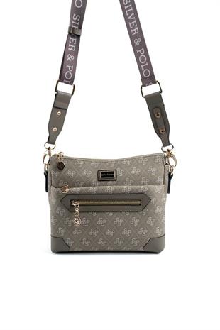 Silver & Polo SP1110 Kadın Çapraz Çanta Monogram Y.Yeşil