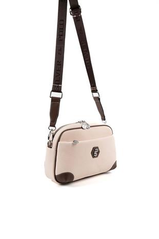 Silver & Polo SP1094 Kadın Çapraz Çanta Petek Bej-Kahve