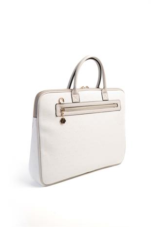 Silver & Polo Beyaz - A.gri SP1175 Kadın Laptop & Evrak Çantası