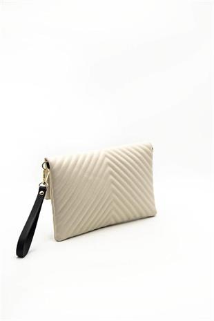 Silver & Polo SP1134 Kadın Portföy & Clutch Kapitone V Bej