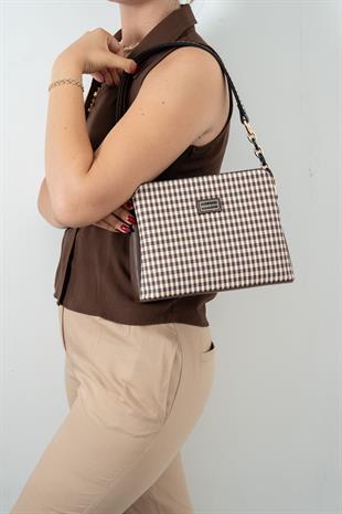 Silver & Polo Kahve Sarı - Kahve SP937 Kadın Omuz Çantası