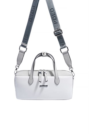Silver & Polo SP1276 Kadın El Çantası Düz Beyaz-A.Gri