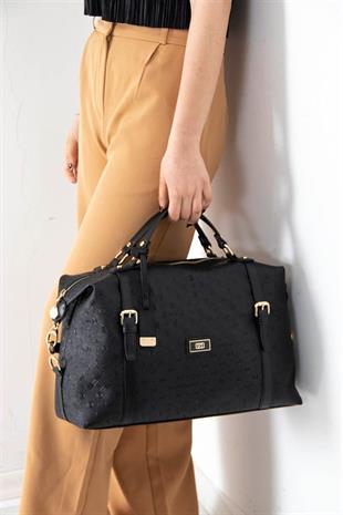 Silver & Polo SP1064 Kadın Seyahat Çantası Logolu Siyah