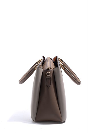 Silver & Polo SP1000 Kadın El Çantası Düz Bej-Latte