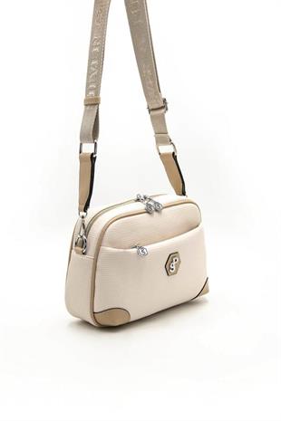 Silver & Polo SP1094 Kadın Çapraz Çanta Petek Bej-Ten