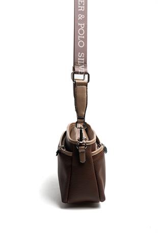 Silver & Polo SP1184 Kadın Çapraz Çanta Petek Kahve-Vizon