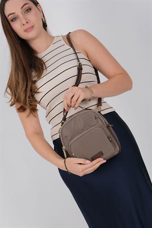 1220 Kadın Çapraz Çanta  Kum-Kahve