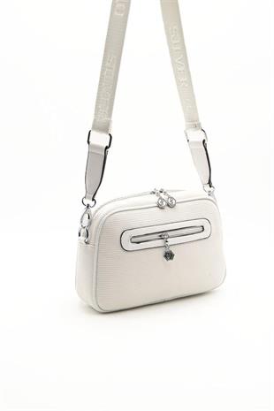 Silver & Polo SP1094 Kadın Çapraz Çanta Petek Beyaz