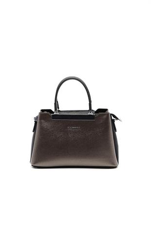 Silver & Polo SP913 Kadın El Çantası Düz Platin-Siyah