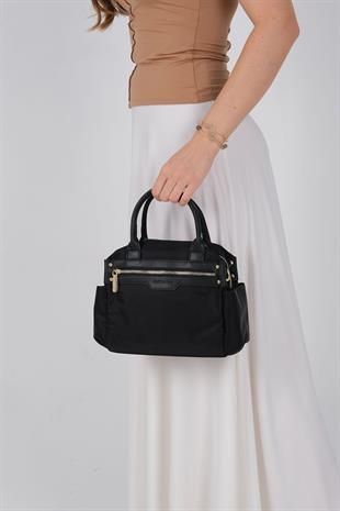 Silver & Polo SP1219 Kadın El Çantası Saten Siyah-Siyah