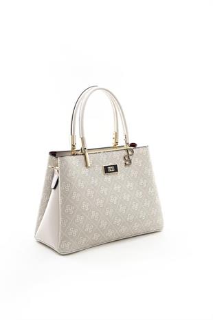 Silver & Polo SP1098 Kadın El Çantası Monogram Taş-Kemik
