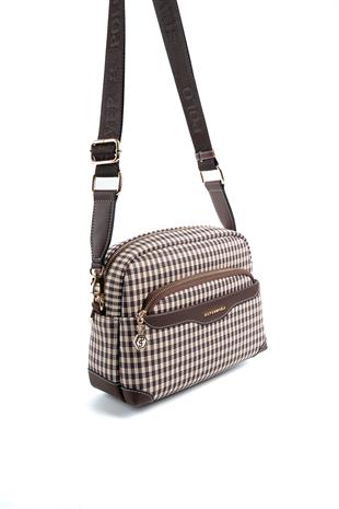 Silver & Polo Kahve Sarı - Kahve SP1201 Kadın Çapraz Çanta