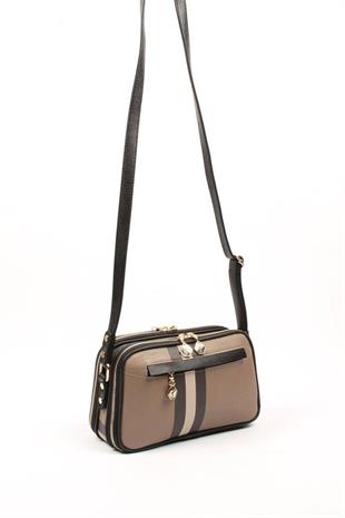 Silver & Polo SP899 Kadın Çapraz Çanta Ekose Kahve-Siyah