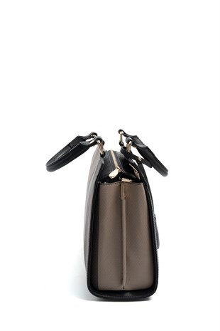 Silver & Polo SP1174 Kadın El Çantası Ekose Kahve-Siyah