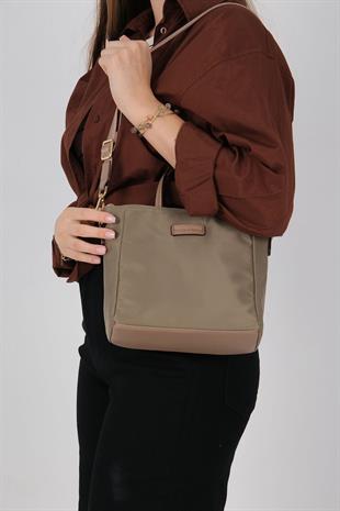 1225 Kadın El Çantası  Yeşil-Kum