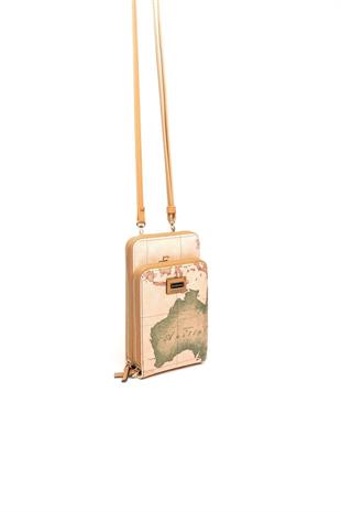 Silver & Polo SP1011 Kadın Telefon Çantası Harita Pudra-A.Taba