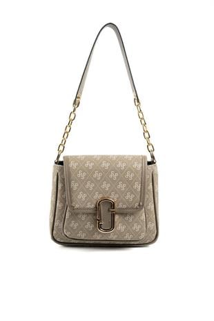 Silver Polo SP1147 Kadın Omuz Çantası Monogram Y.Yeşil-Y.Yeşil