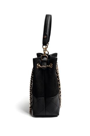 Silver & Polo SP1262 Kadın Omuz Çantası Süet Siyah-Siyah