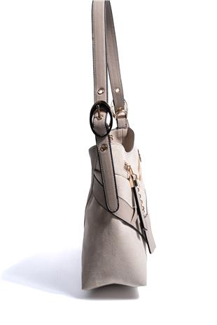 Silver & Polo SP1268 Kadın Omuz Çantası Süet Bej-Kum