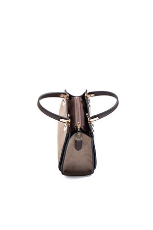Silver & Polo SP1133 Kadın El Çantası Süet Vizon-Kahve