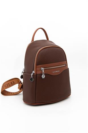 Silver & Polo SP1161 Kadın Sırt Çantası Petek Kahve-Taba