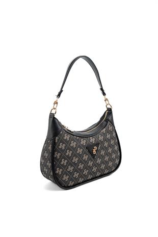Silver & Polo Füme - Siyah SP1180 Kadın Omuz Çantası