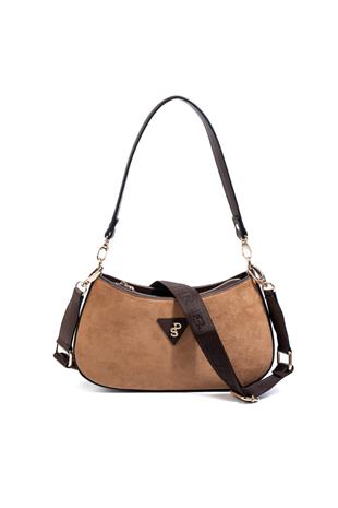 Silver & Polo SP1251 Kadın Omuz Çantası Süet Taba-Kahve