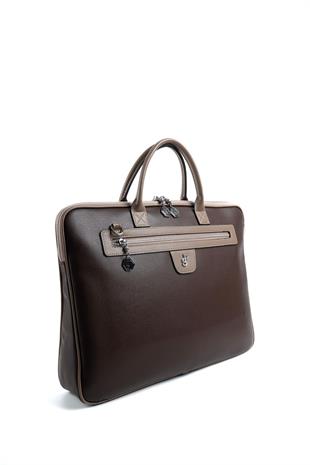 Silver & Polo SP1175 Kadın Laptop & Evrak Çantası Düz Kahve-Vizon