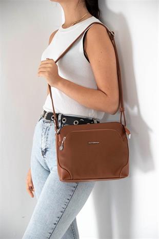 Silver & Polo SP364 Kadın Çapraz Çanta Petek Taba