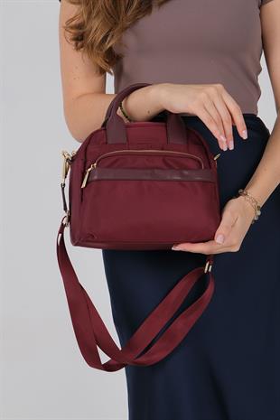 Silver & Polo SP1216 Kadın El Çantası Saten Bordo-Bordo