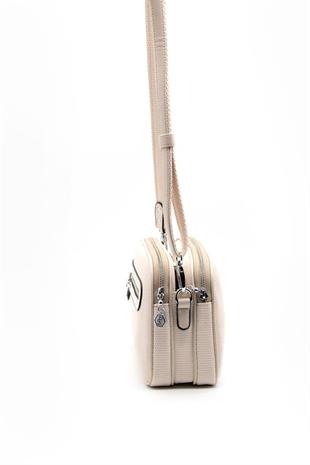 Silver & Polo SP745 Kadın Çapraz Çanta Petek Bej-Bej