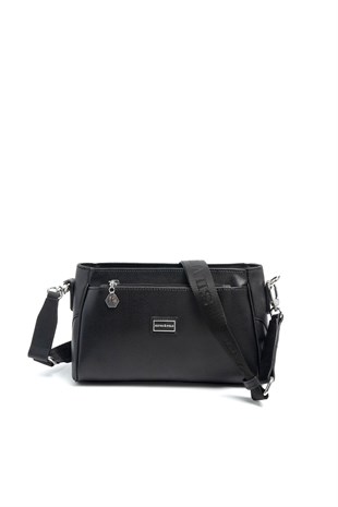Silver & Polo SP1273 Kadın Çapraz Çanta Düz Siyah-Siyah