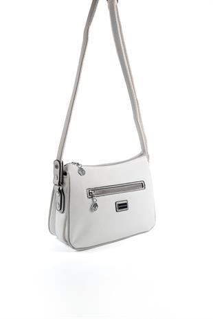 Silver & Polo Beyaz - A.gri SP818 Kadın Çanta Modelleri>Çapraz Çanta