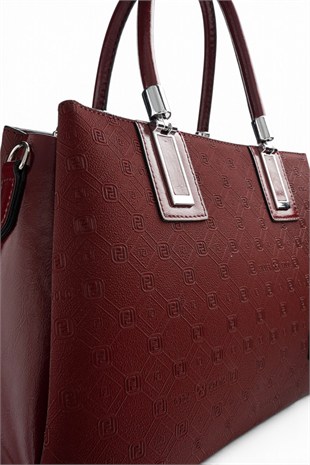 Silver Polo Bordo - 333 Nomy Bordo Fashion Kadın El Çantası SP1000