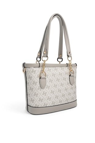 Silver Polo A.Gri - Gri Monogram Kadın El Çantası SP1155